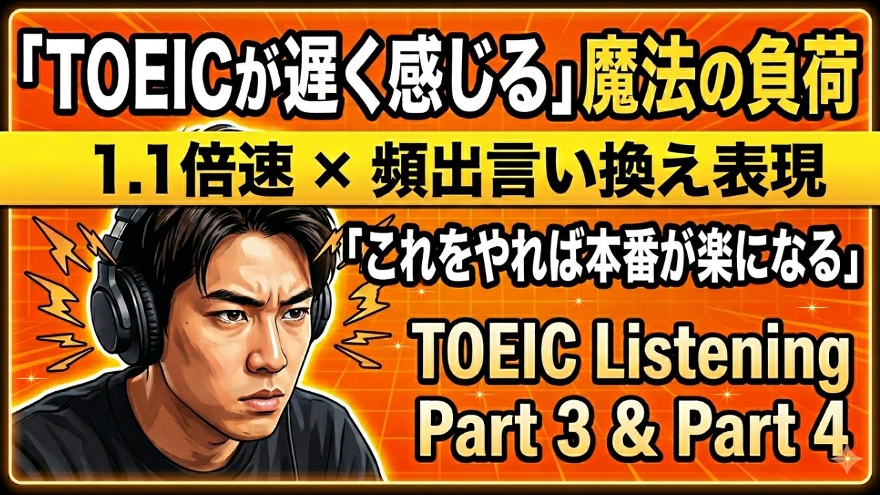 【TOEIC対策】本番より難しいTOEICリスニング強化トレーニング！これで本番も楽勝！