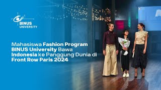 BINUS at Front Row Paris 2024