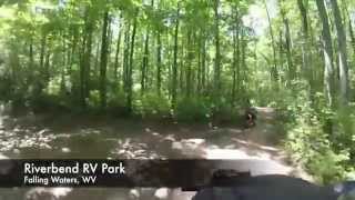 preview picture of video 'Riverbend RV Park, Falling Waters, WV - Arctic Cat mud trail adventure'