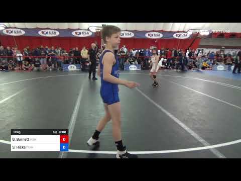 38 Kg Rr Rnd 1 - Grey Burnett, Perrysburg Wrestling Club Vs Slater Hicks, Team Tribe Wrestling Clu