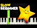 Twinkle Twinkle Little Star | SLOW BEGINNER PIANO TUTORIAL + SHEET MUSIC by Betacustic