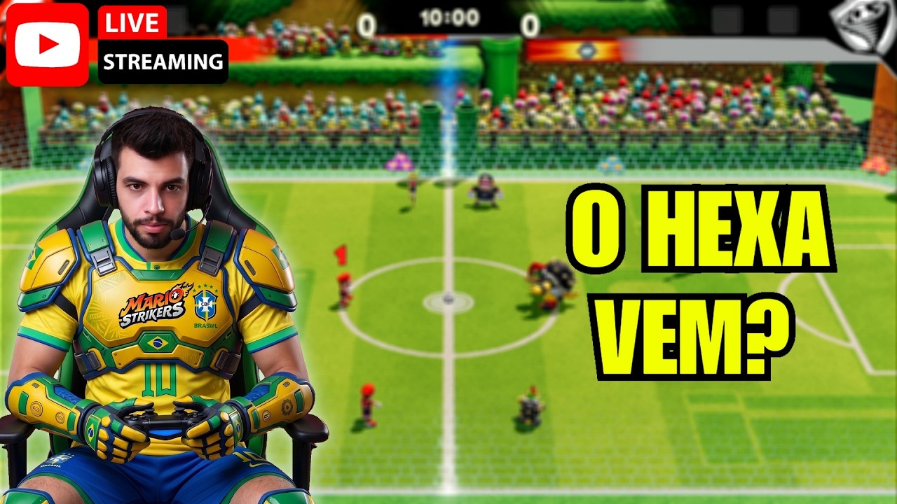 MARIO STRIKERS BATTLE LEAGUE AO VIVO! ⚽🔥 Jogando AO VIVO antes da Estreia do Brasil na copa do mundo