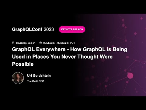 GraphQL Everywhere - How GraphQL is Being Used in Places You Never Thought Were Po... Uri Goldshtein