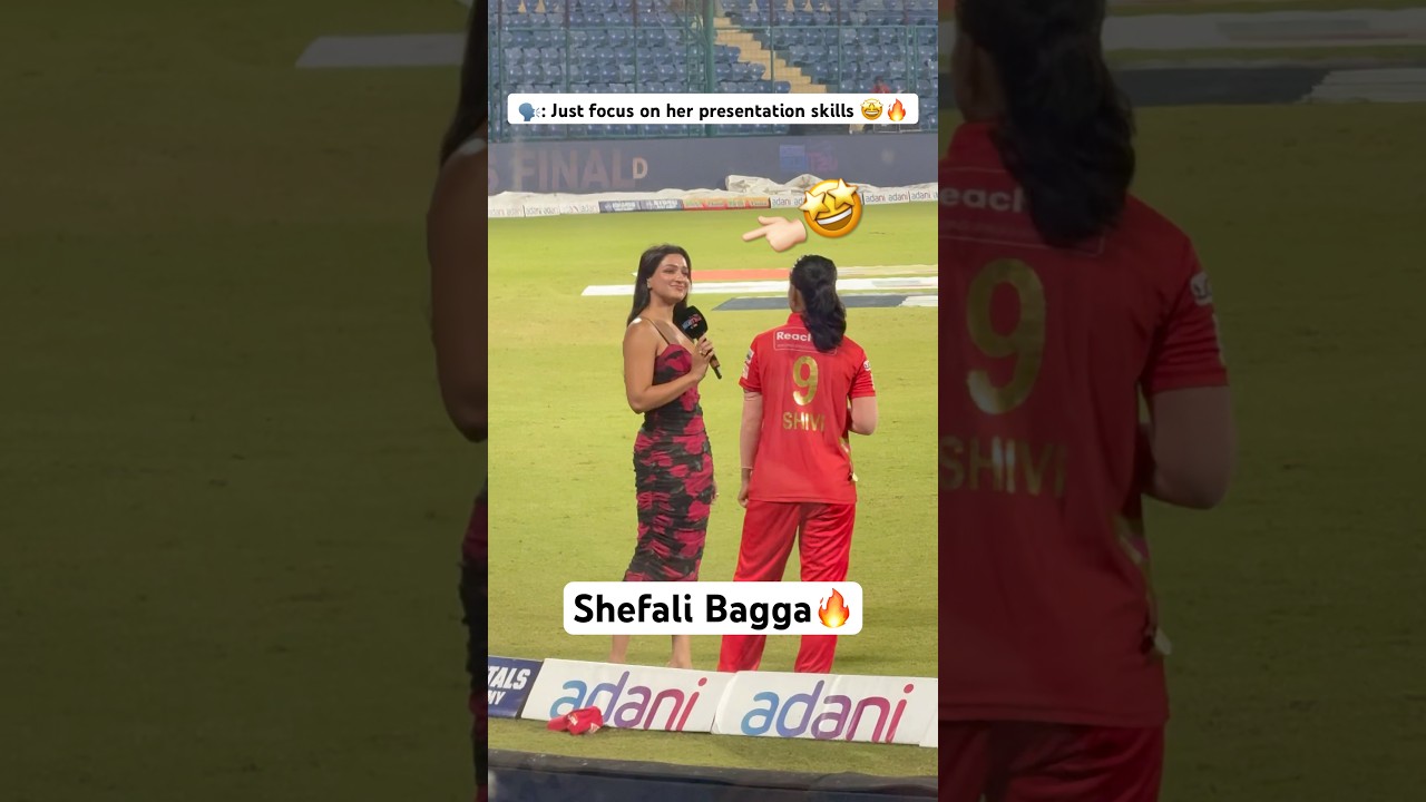 Just Focus on Shefali Bagga’s Presentation Skills in DPL #shefalibagga #dpl2025 #shorts