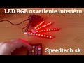 LED interiérové osvetlenie 12V - RGB / 4x SMD LED pásik / IR ovládanie - Video Youtube