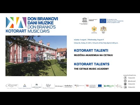 KOTORART TALENTI: Muzička akademija na Cetinju