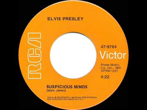 1969 HITS ARCHIVE: Suspicious Minds - Elvis Presley (a #1 record--mono 45)
