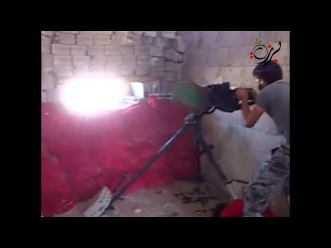 استهداف كتيبة دمشق عاصمة الأمويين برشاش دوشكا مواقع قوات النظام في حي برزة في مدينة دمشق ضمن معركة "الدفاع عن الأرض والعرض"