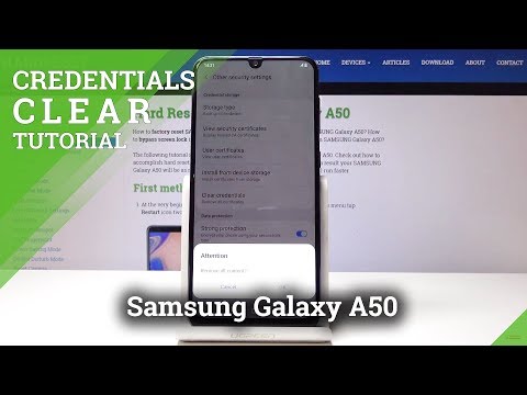 How to Clear Credentials in Samsung Galaxy A50 - Wipe All Certificates