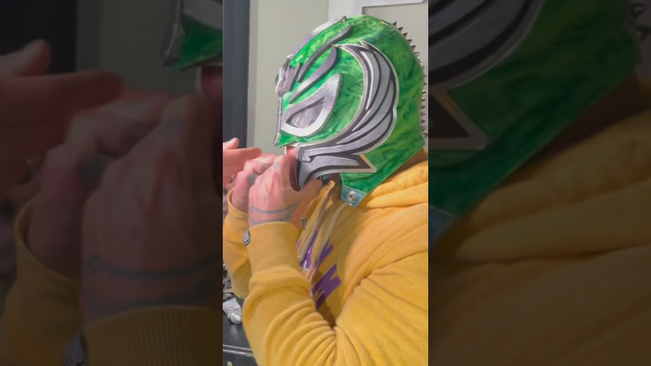 Wrestlemania 40 backstage #ReyMysterio entrance mask #WWE