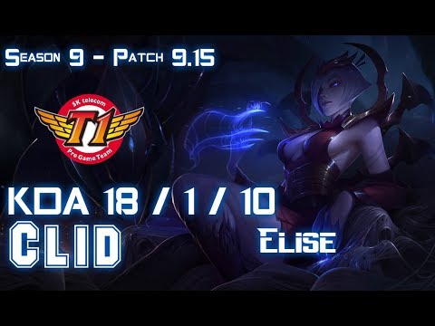 SKT T1 Clid ELISE vs GRAVES Jungle - Patch 9.15 KR Ranked