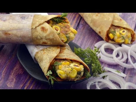 Potato and Corn Rolls recipe by Tarla Dalal