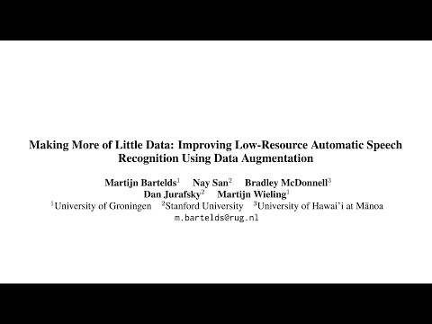 Making More of Little Data: Improving Low-Resource ASR Using Data Augmentation (ACL 2023)