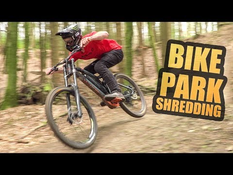 BIKE PARK SHREDDING ON MY NEW DOWNHILL BIKE!
