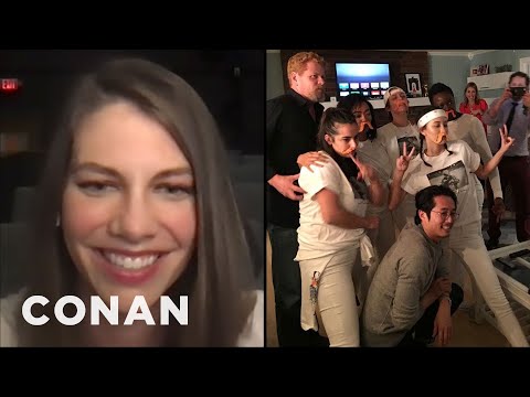 "The Walking Dead" Cast Went All Out For Steven Yeun’s "Death Dinner" - CONAN on TBS