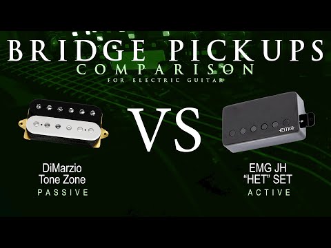 DiMarzio TONE ZONE vs EMG JH HET SET - Bridge Pickup Guitar Tone Comparison Demo