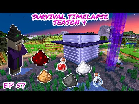 Witch Farm! | Minecraft Survival Timelapse Season 4 Episode 57