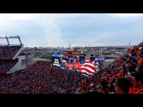 Bekah Glad Singing The National Anthem at Denver Broncos Game