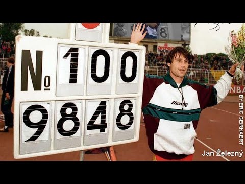 JAN ZELEZNY WORLD RECORD JAVELIN THROW 98.48M JENA 25 MAY 1996