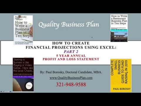 Part of a video titled How to make financial projections for a business plan Part 2 - YouTube