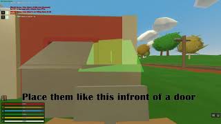 Unturned - How to glitch to any door! EASY