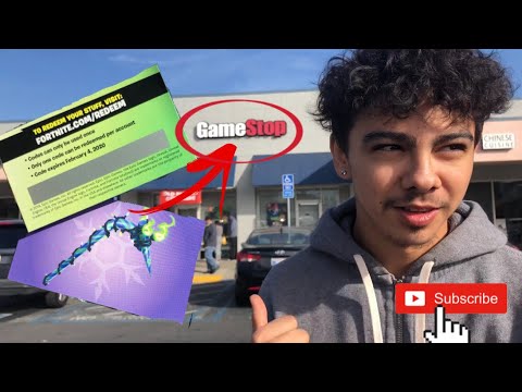 Fortnite “CANDY MINT PICKAXE” at GAMESTOP!!&GIVING ONE CODE AWAY!!