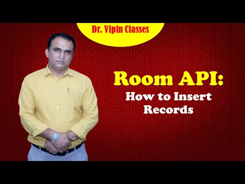 Insert Data In Sqlite Using Room Api In Android Studio Using Java Dr Vipin Classes