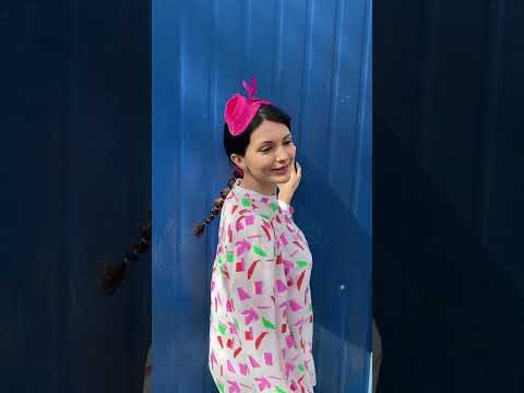 Pink cocktail hat fascinator for wedding or special occasion by Holly Young Millinery