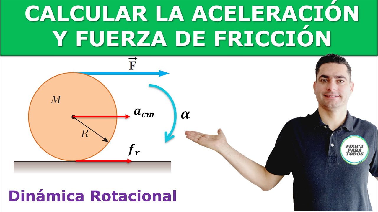 Cómo Calcular la aceleración y fuerza de fricción - Dinámica Rotacional