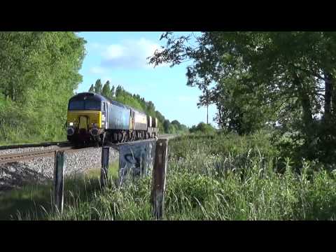 DRS 57306 AND BELLE 57312 ON 6V73 AT QUEDGELEY,GLOS 030615