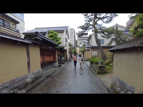 4K Walking in Nagamachi Samurai District, Kanazawa, Japan