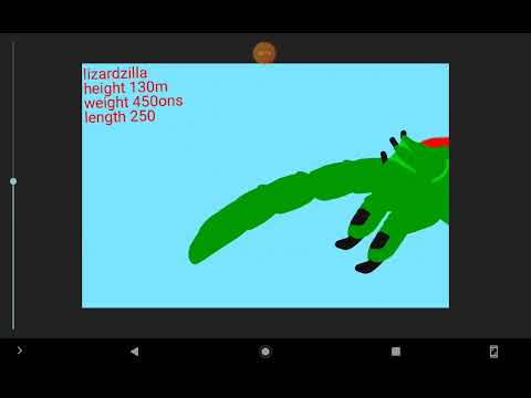 lizardzilla,kabomi,bloop and bloodyred size (short animation)