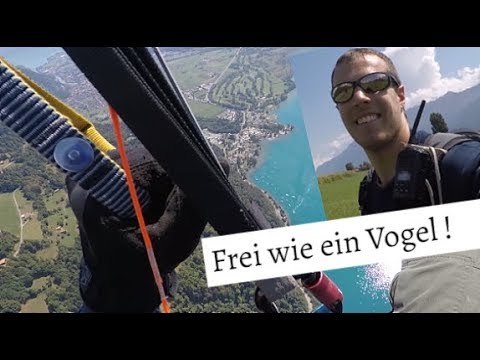 Gleitschirmfliegen Interlaken / Grundkurs Höhenfliegen / mein erster Flug (4K) Go Pro