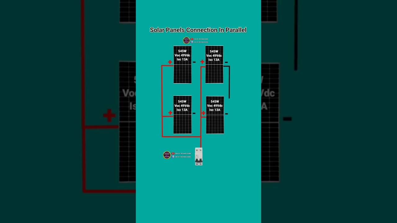 Animation of Solar panels connection in Parallel #shortvideo