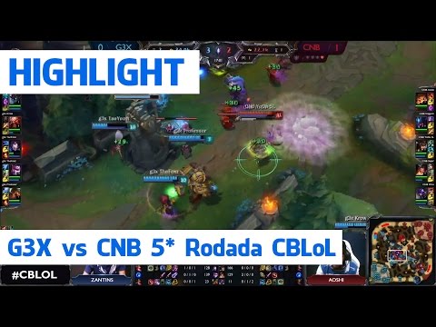 Highlight - g3x vs CNB Teamfight CBLOL 5* Rodada