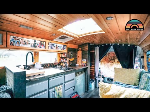 Beautiful DIY Mini School Bus Conversion Built By Couple Who Loves Adventure