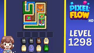 Pixel Flow Level 1298 Solution Walkthrough