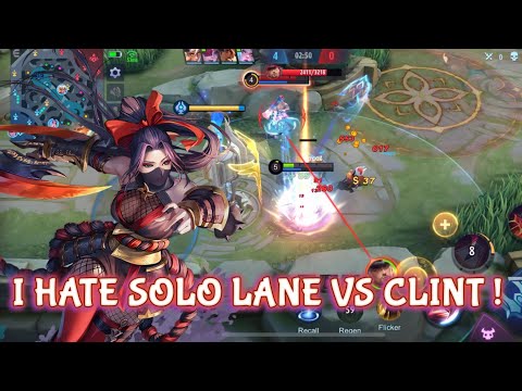 I HATE SOLO LANE VS CLINT - HANABI - MLBB