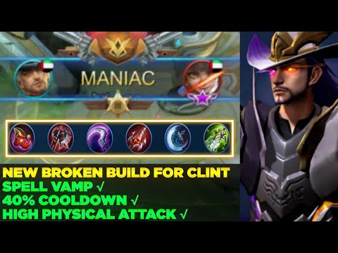 New Broken Build For Clint 🔥 | Clint Rip Savage Gameplay | Mobile Legends | EnemyKiller