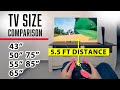 TV Size Comparison: 43 vs 50 vs 55 vs 65 vs 75 vs 85 Inch