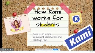 Teaching Students how to use Kami in Google Classroom