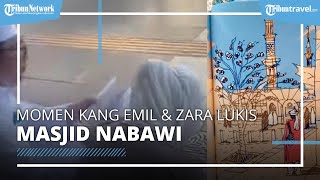 Momen Ridwan Kamil dan Zara 'Rekam' Keindahan Masjid Nabawi dengan Cara Manual