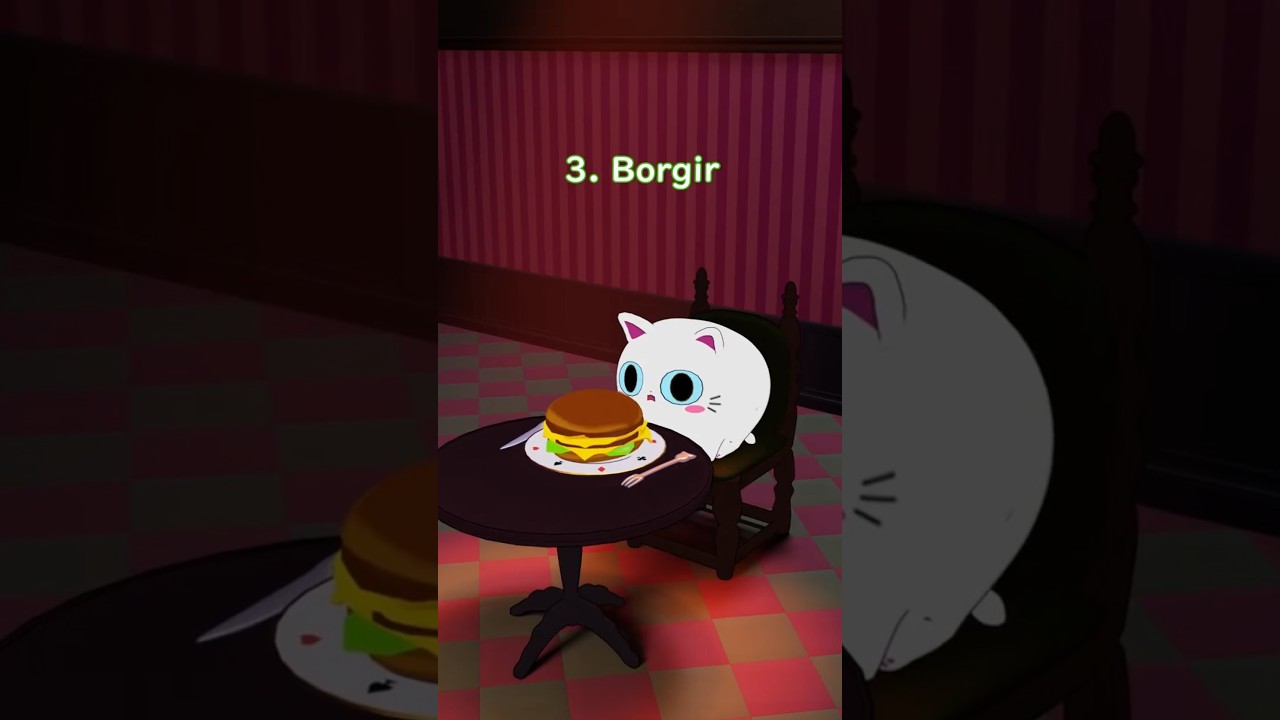 Giving round food to a round cat  #cat #shorts #3d #omori #blender #funny