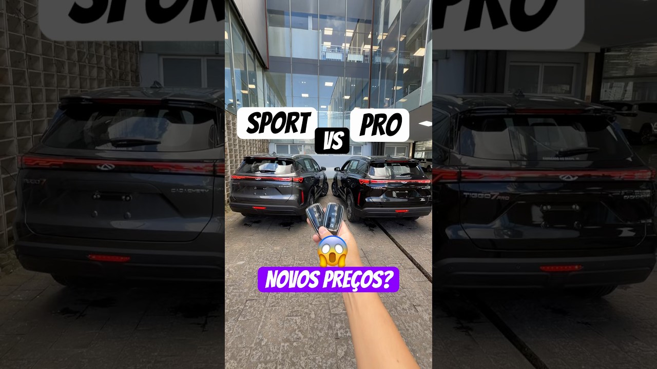 Comparativo: Novo Tiggo 7 SPORT 2027 vs Novo Tiggo 7 Pro 2027