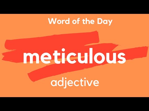 Word of the Day - METICULOUS. What does METICULOUS mean?