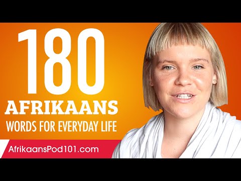 180 Afrikaans Words for Everyday Life - Basic Vocabulary #9