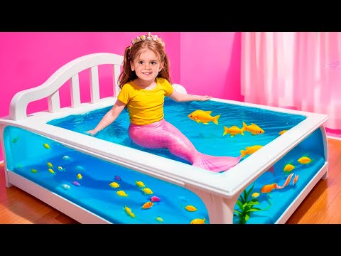 مسبح قابل للنفخ مغامرات الماء مع مايا وماري للأطفال