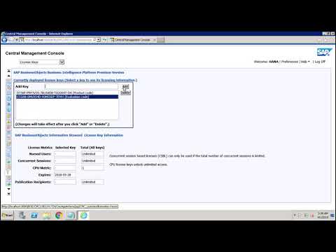 SAP BO Administration Introduction