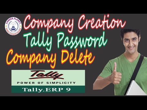 Tally ERP 9-Company Creation, Alteration, Tally Password, Delete Company in Hindi Day-3