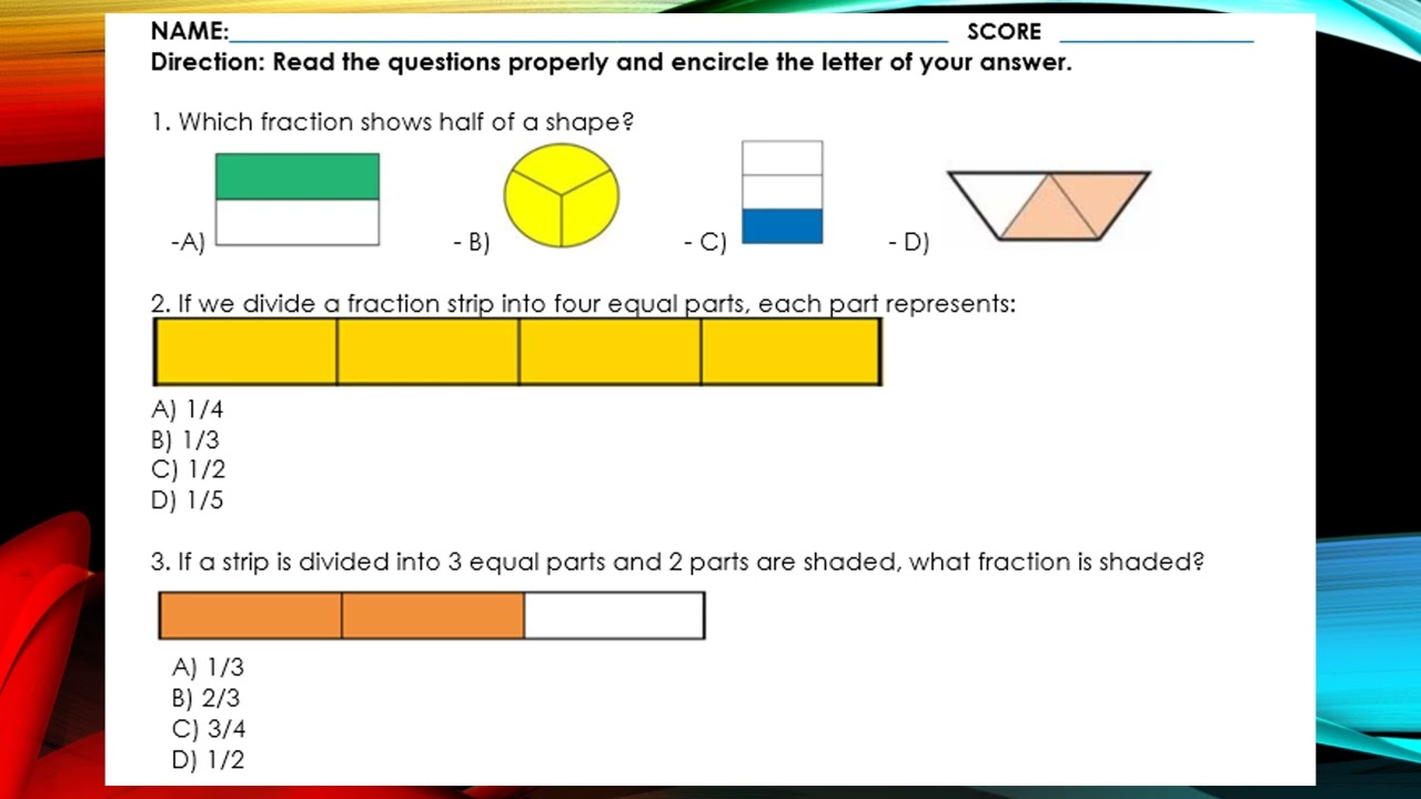MATHEMATICS 4 SUMMATIVE TEST NO  1 Q3 MATATAG